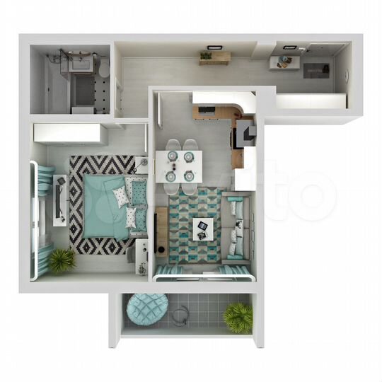 1-к. квартира, 41,2 м², 3/16 эт.