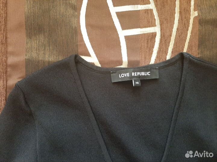 Платье черное трикотажное Love Republic, XS, новое