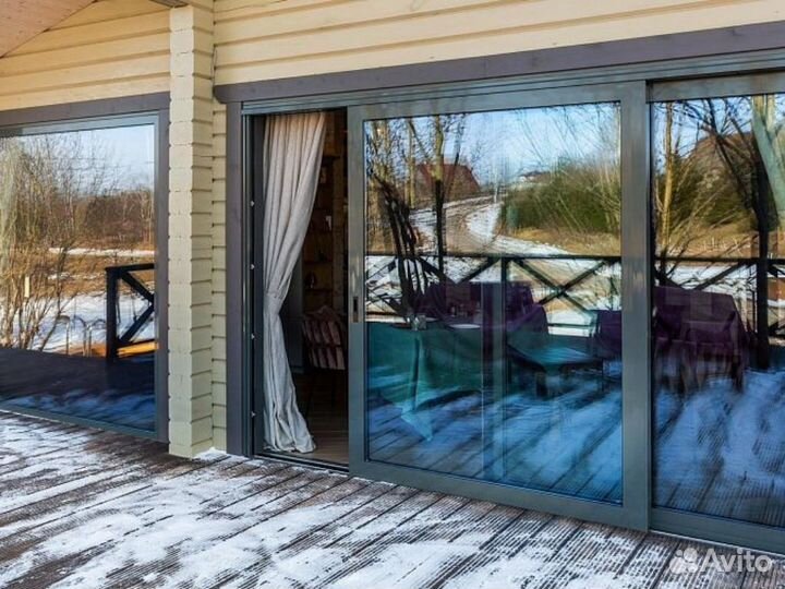 Раздвижные окна алюминиевые