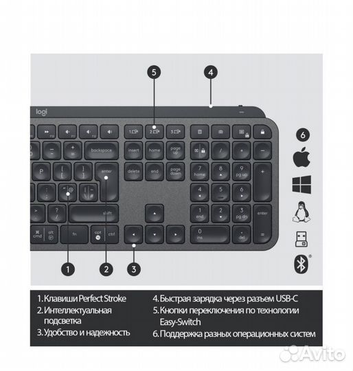 Беспроводная клавиатура Logitech MX Keys
