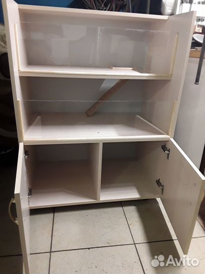 Стеллаж для морских свинок с тумбочкой