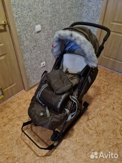 Санки коляска комбинированная Ника 7-5S