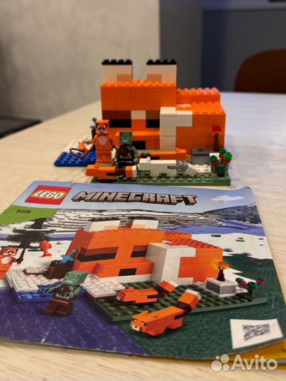 Lego minecraft 21178 лисья хижина