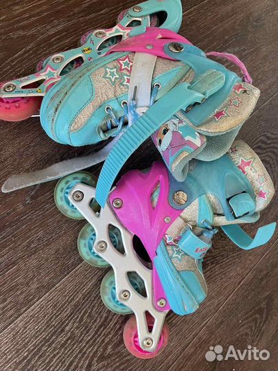 Роликовые коньки детские раздвижные 30