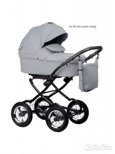 Коляска 2 в 1 barbara ECO Classic, экокожа