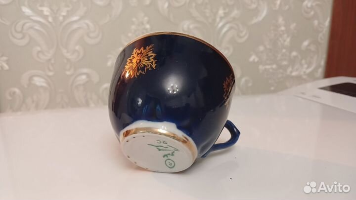 Чашка кофейная кобальт СССР