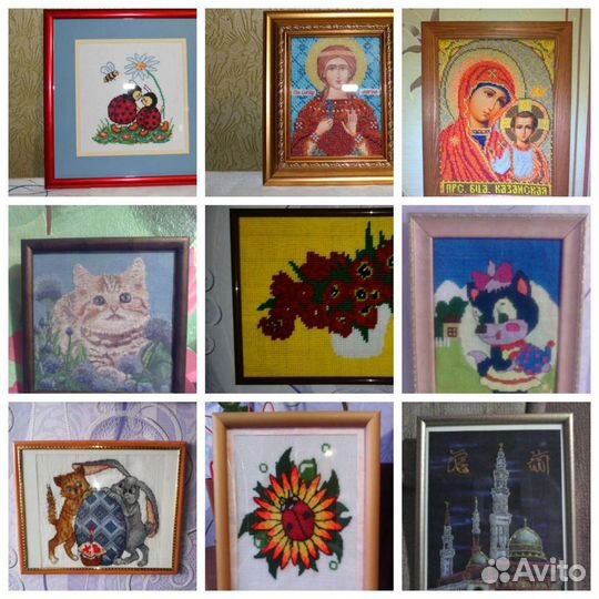 Картины вышитые крестиком,бисером,алмазная вышивка