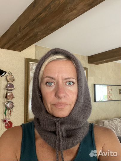 Капор-снуд-капюшон, пух норки