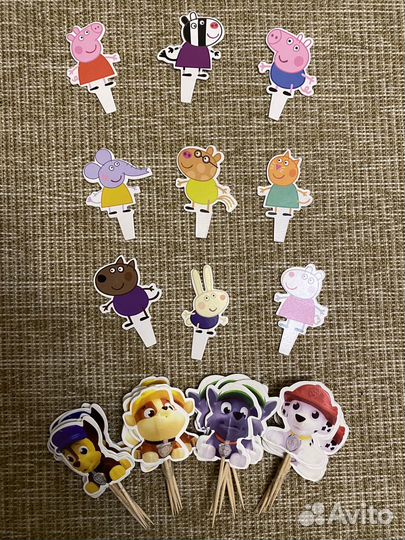 Декор для торта, топперы для капкейков