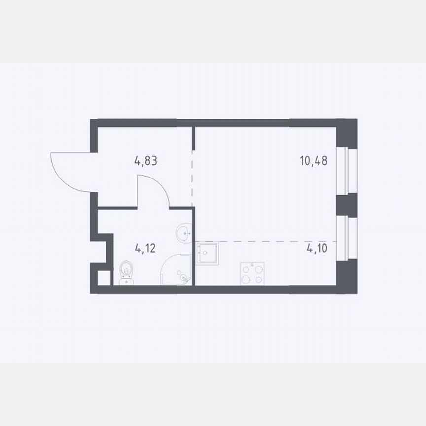 Квартира-студия, 23,5 м², 16/21 эт.