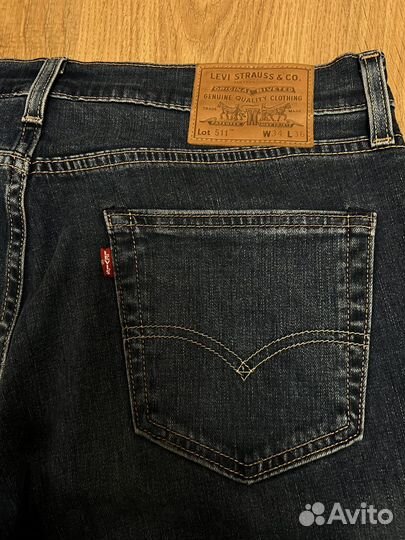 Джинсы мужские Levis 511 premium W34 L36