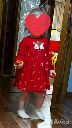 Платье новогоднее 86