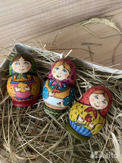 Брошки ручной работы «Матрешки»