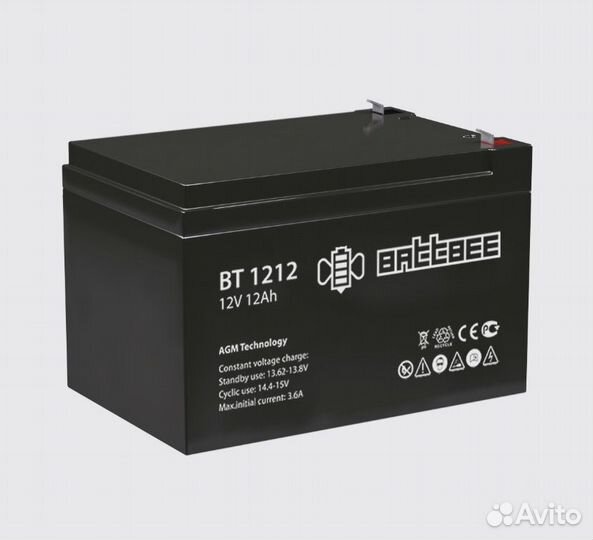 Аккумулятор 12В 12Ач (12V 12 Ah)