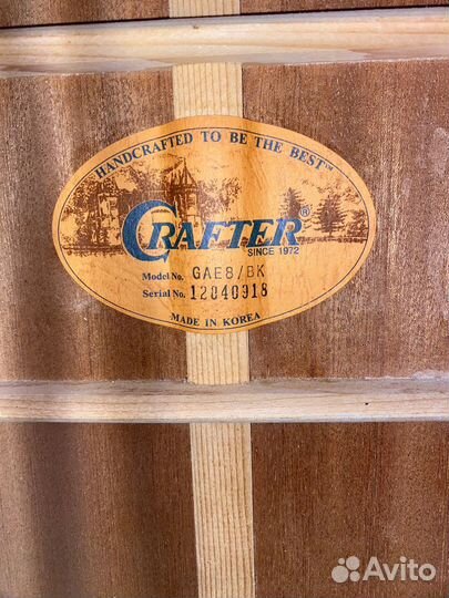 Crafter GAE-8/BK - электроакустическая гитара