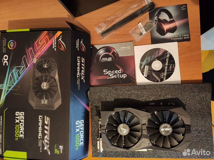 Видеокарта Asus Strix GTX1050Ti-O4G-gaming 4GB, gd