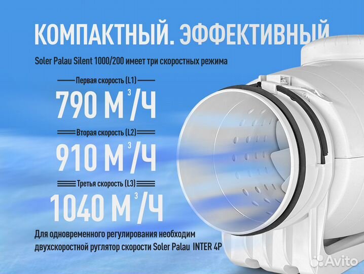Канальный вентилятор Soler Palau TD-1000/200