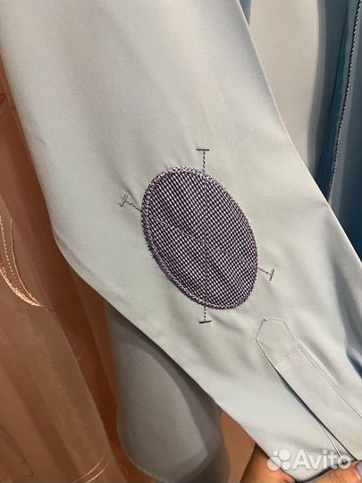 Рубашка детская, голубая, для мальчика, школьная