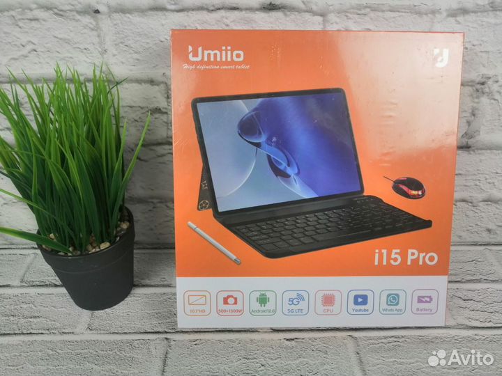 Планшет Umiio i15 pro 6/128 гб + клав-ра/мышка