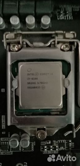Комплект GA-H110-D3A + I3 6100 (3.70GhZ)