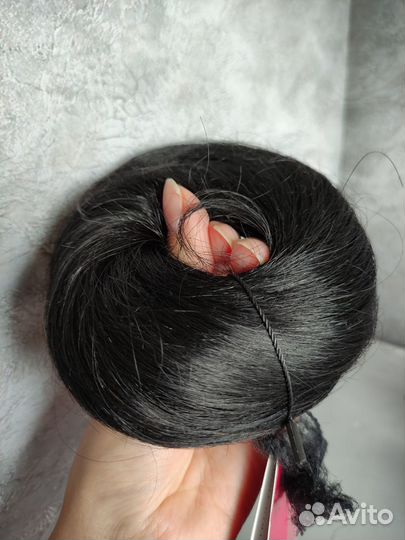 Шиньон из натуральных волос
