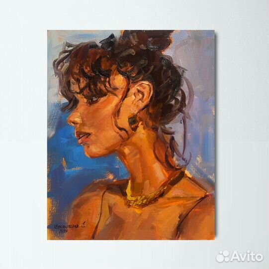 Картина маслом портрет девушки