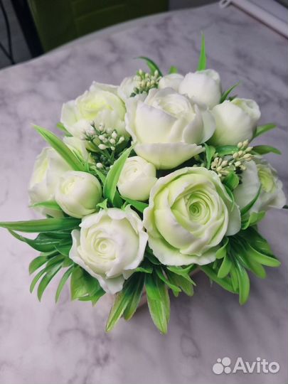 Подарки. Мыло ручной работы. Цветы из мыла