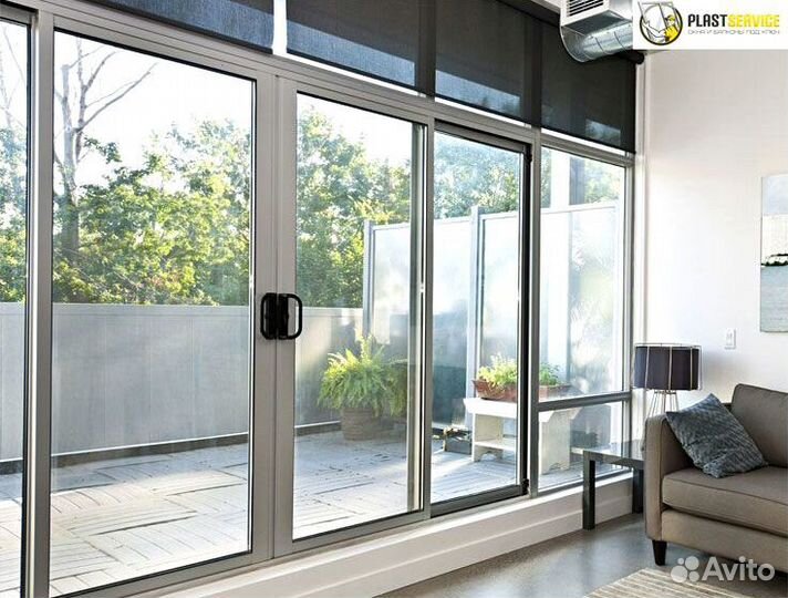 Раздвижные алюминиевые окна, двери, витражи