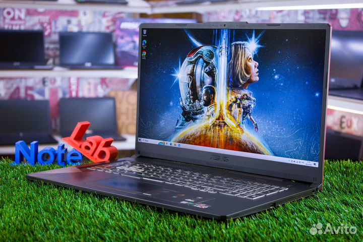Игровой ноутбук Asus ROG 17 дюймов, 1650Ti, 16Gb