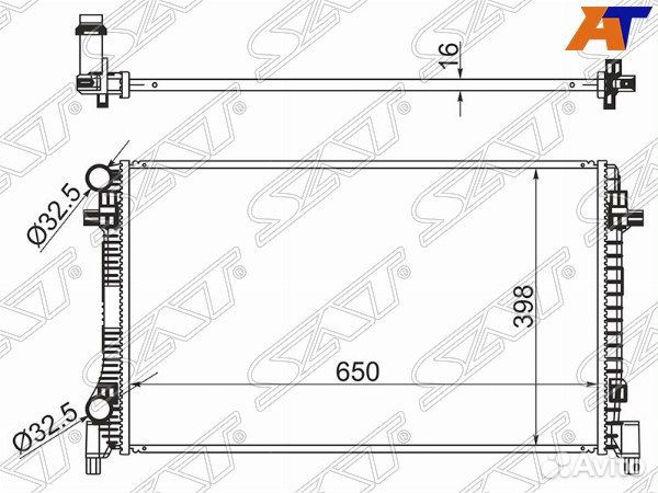 Радиатор audi A3/S3 13, audi TT 14, seat leon 12