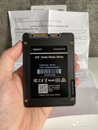 SSD SATA 2,5 960 Gb Apacer AS340X