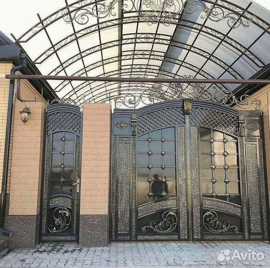 Кованные навесы из поликарбоната