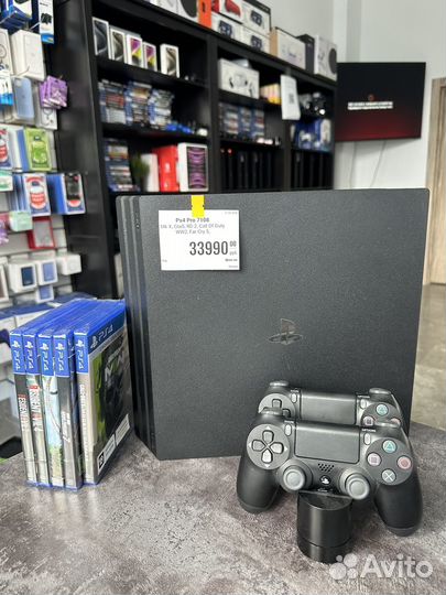 Sony playstation 4 PS4 Pro 7108b 1tb с играми