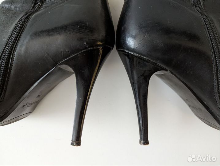 Женские сапоги 38 демисезонные натуральная кожа