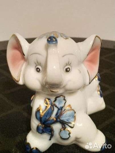 Фарфоровый слоник СССР и слоник Индия