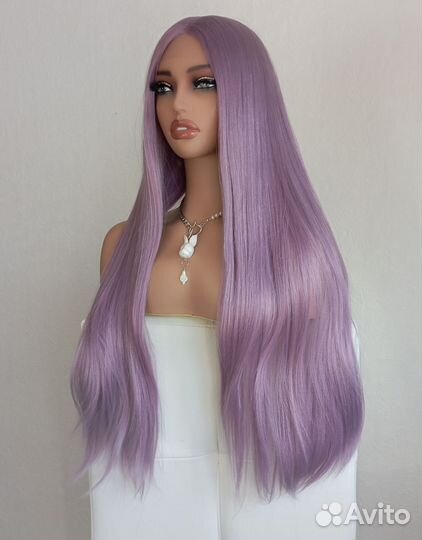 Парик на сетке сиреневый