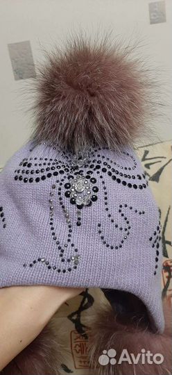 Шапка Tavitta зимняя для девочки со стразами