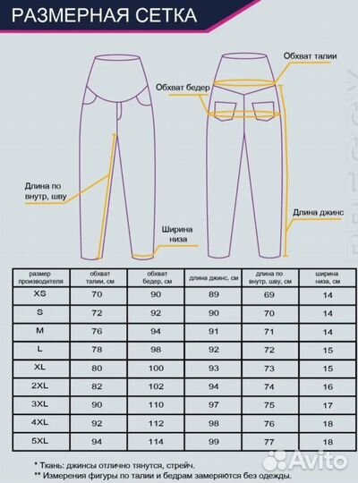 Джинсы для беременных