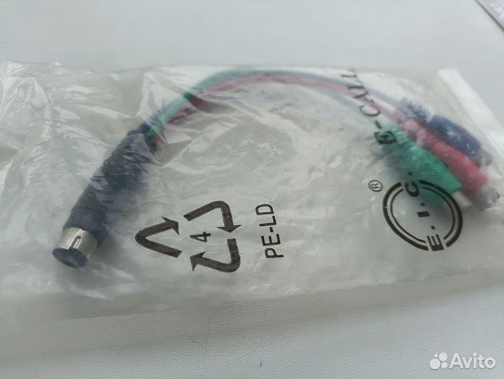 Переходник 8PIN S-video to RCA(F) S-Video на 3RCA