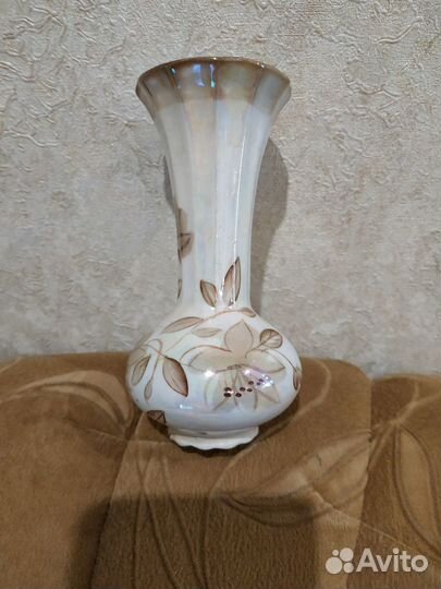 Ваза перламутровая фарфор, пепельница СССР