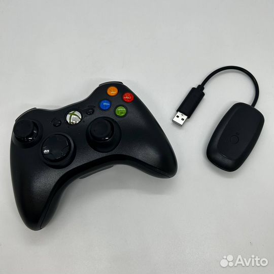 Джойстик Xbox 360 черный беспроводной