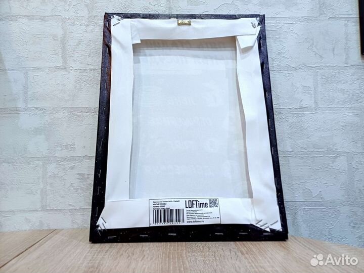 Панно на холсте 30х40 5 стадий мытья посуды Лофт