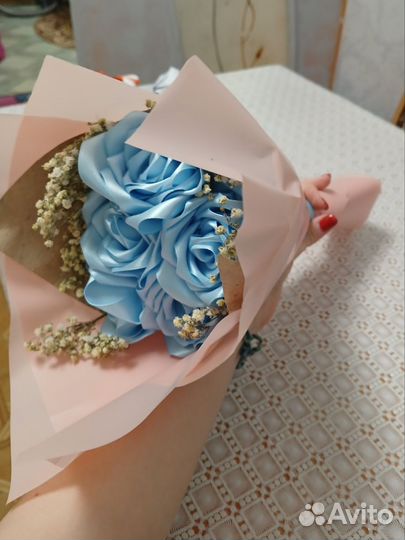 Букет из атласных лент