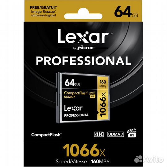 Карта памяти Lexar Compact Flash 64GB 1066X udma7