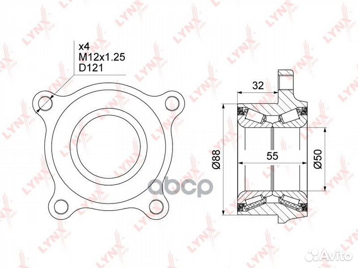 Подшипник ступицы mitsubishi L200/pajero sport