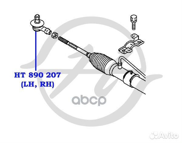 HT890207 наконечник рулевой hanse** HT890207 H