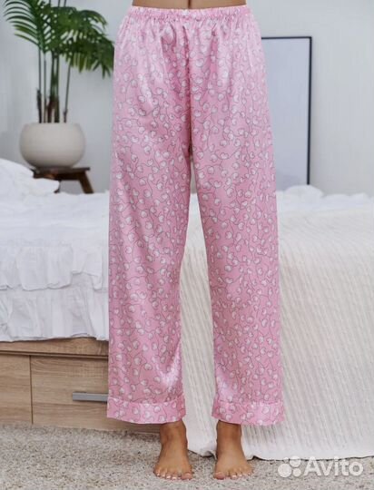 Пижама женская шелковая с рубашкой