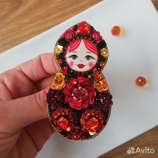 Брошь (брелок) Матрешка