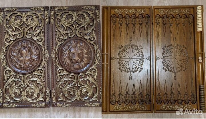 Нарды резные Лев