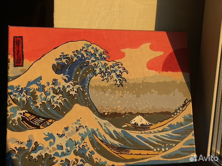 Картина по номерам раскрашенная